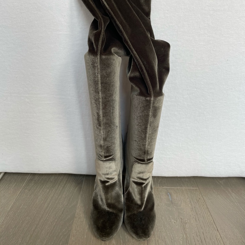 Aquazzura  Greg Velvet Over-the-Knee Boots
